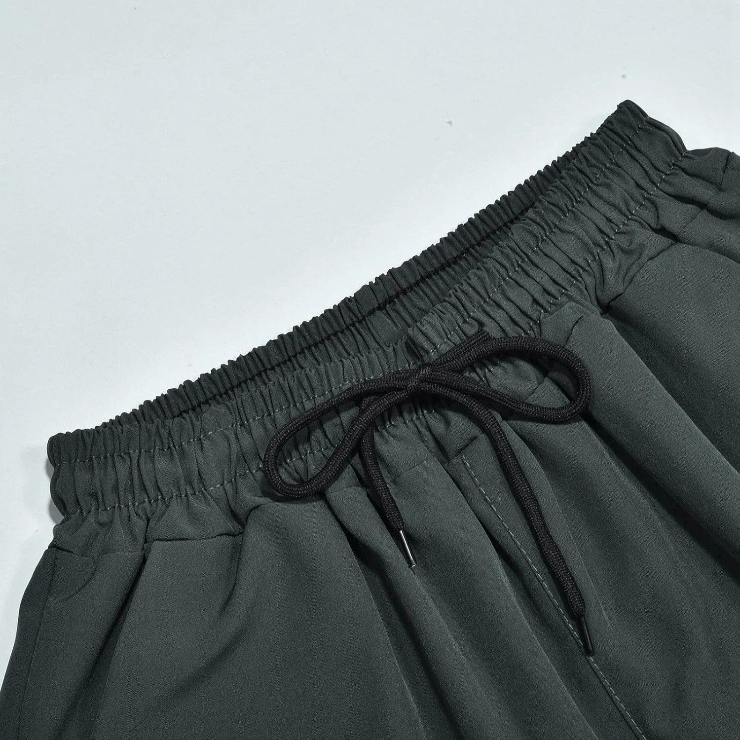 Mens Wide Leg Sweatpants Baggy Elastic Waist Drawstring Joggers Lightweight Plus Size Hiking Athletic Pants Casual Trousers