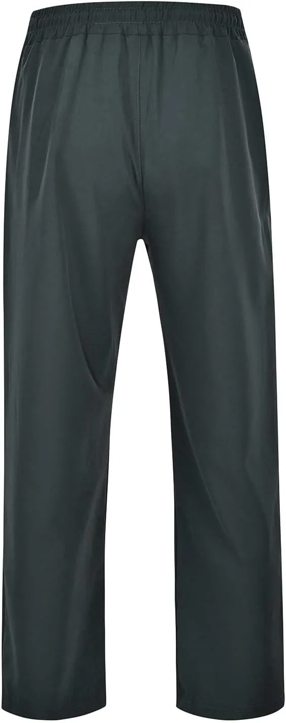 Mens Wide Leg Sweatpants Baggy Elastic Waist Drawstring Joggers Lightweight Plus Size Hiking Athletic Pants Casual Trousers
