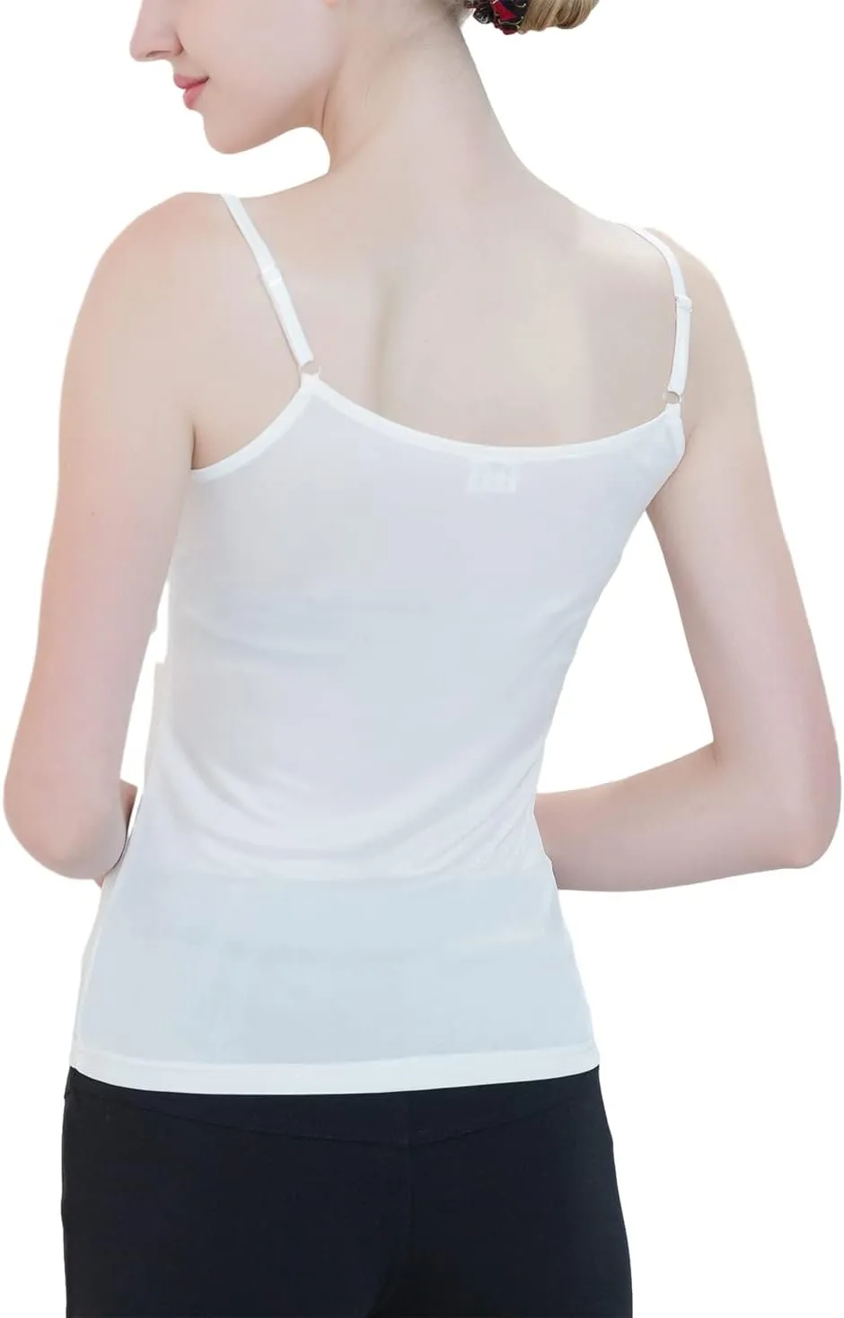 METWAY Womens Silk Camisole/Spaghetti Strap Mulberry Silk Cami Tops/Stretchable Real Knit Silk Tank Undershirt for Layerling