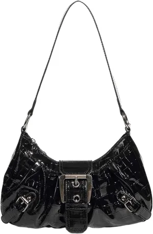 Milumia Women's Purse Top Handle Shoulder Bag Y2k Buckle Punk Hobo Clutch Purses Bags