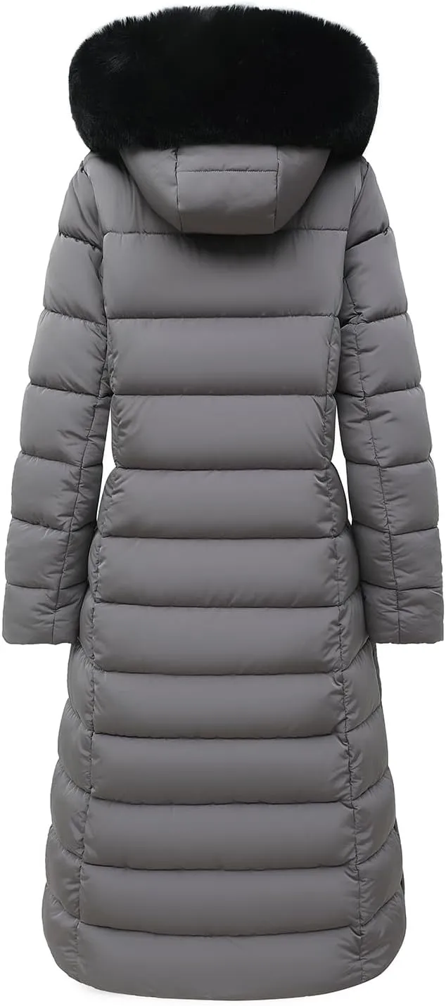 MOERDENG Women's Waterproof Long Winter Coat Thickened Down Alternative Jacket Warm Puffer Jacket Parka