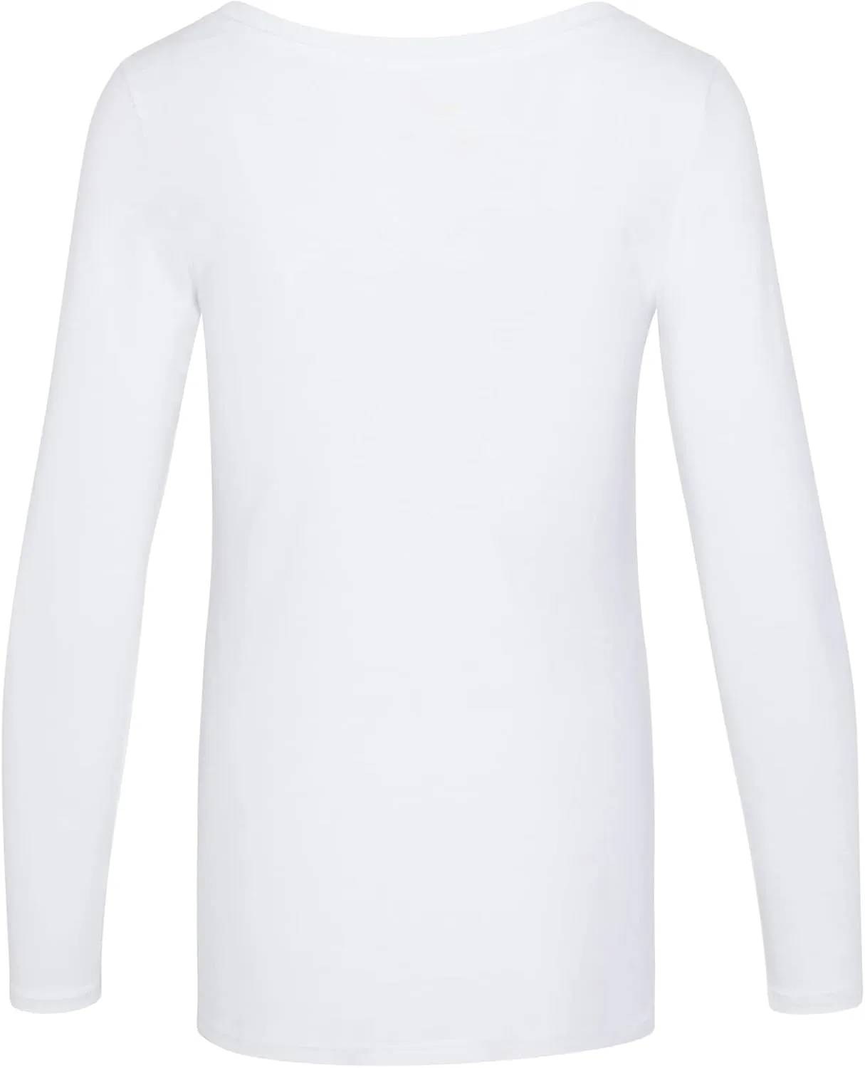 Natural Uniforms Women's Long Sleeve Extra Wide Scoop-Neck T-Shirt Under Scrub