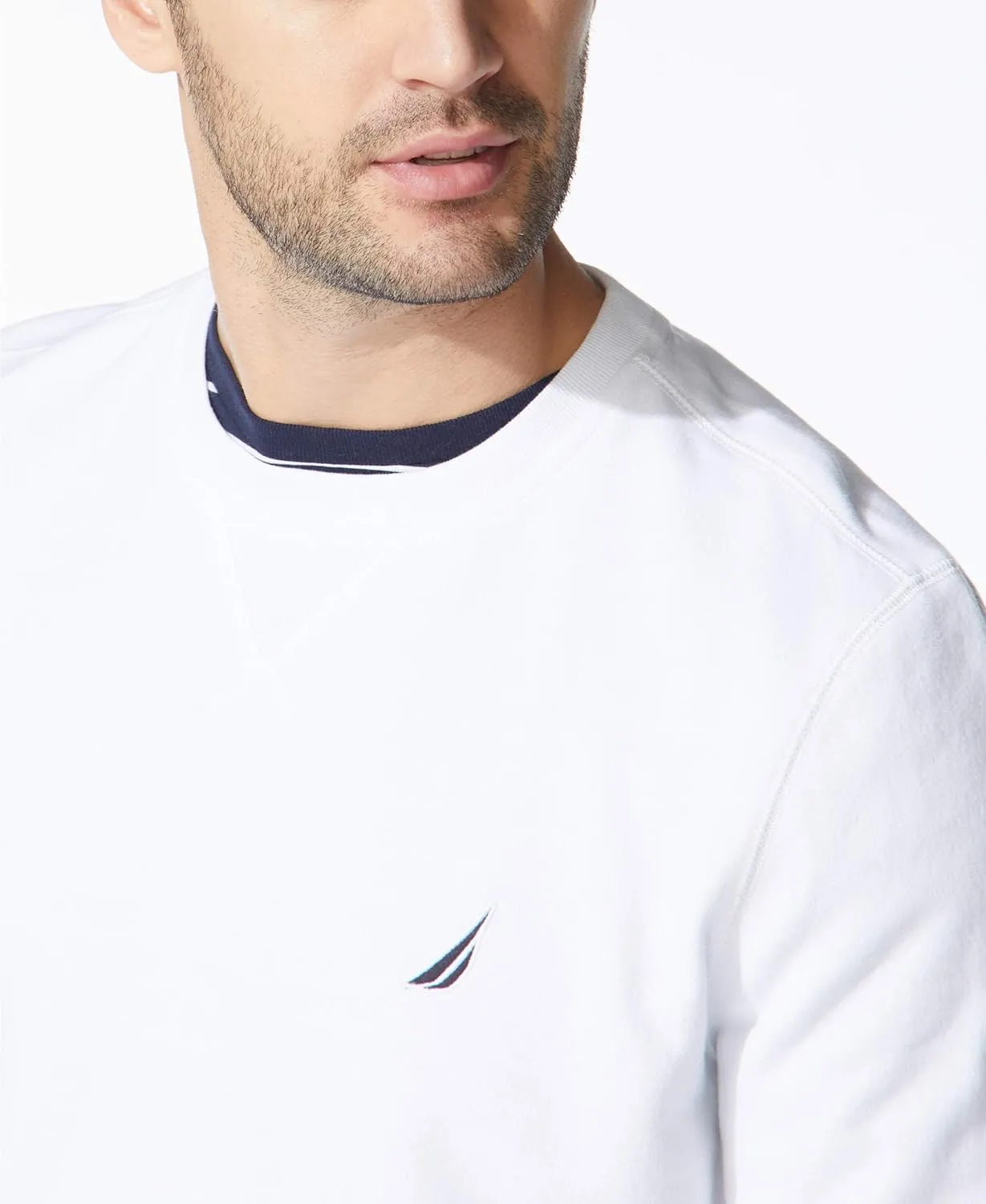Nautica Men's Basic Crew Neck Fleece Sweatshirt