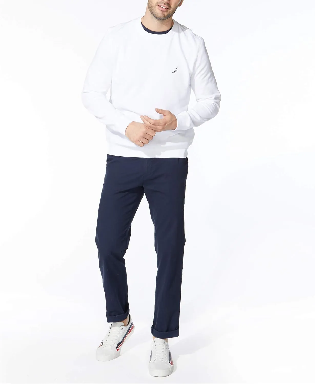 Nautica Men's Basic Crew Neck Fleece Sweatshirt