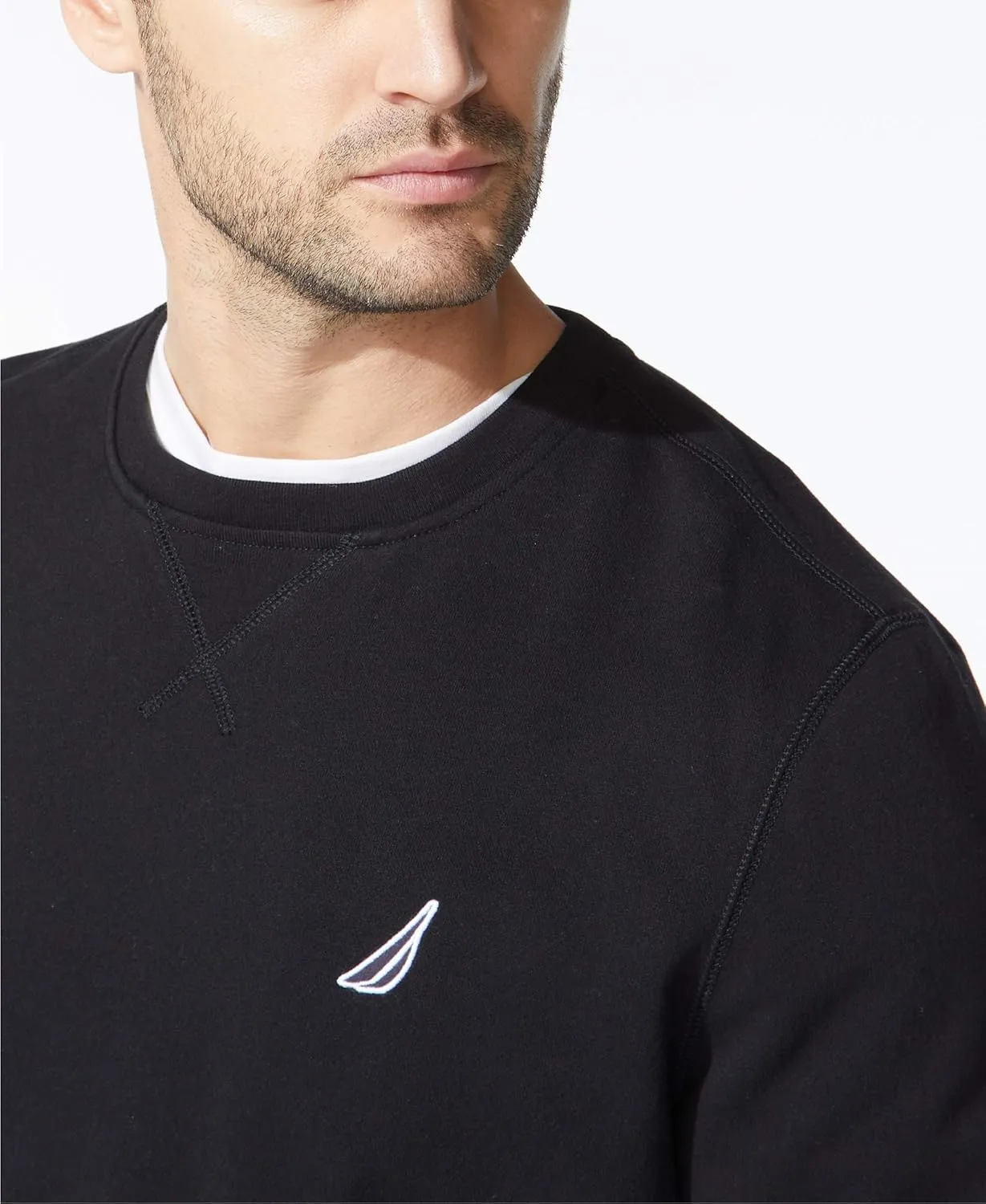 Nautica Men's Basic Crew Neck Fleece Sweatshirt