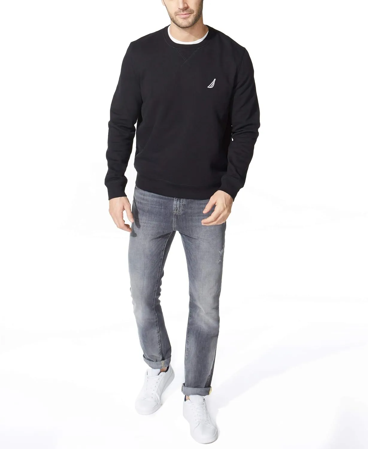 Nautica Men's Basic Crew Neck Fleece Sweatshirt