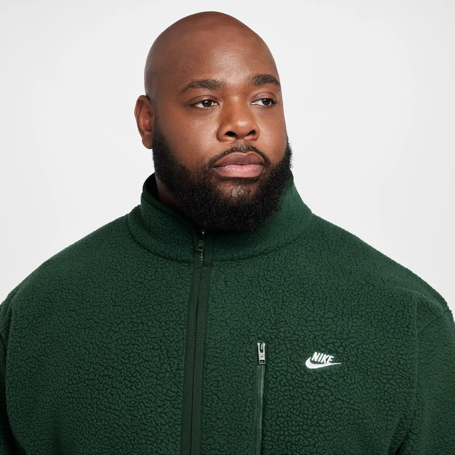 Nike Sportswear Club Men's Fleece Jacket (Fir/White, FZ0888-323)