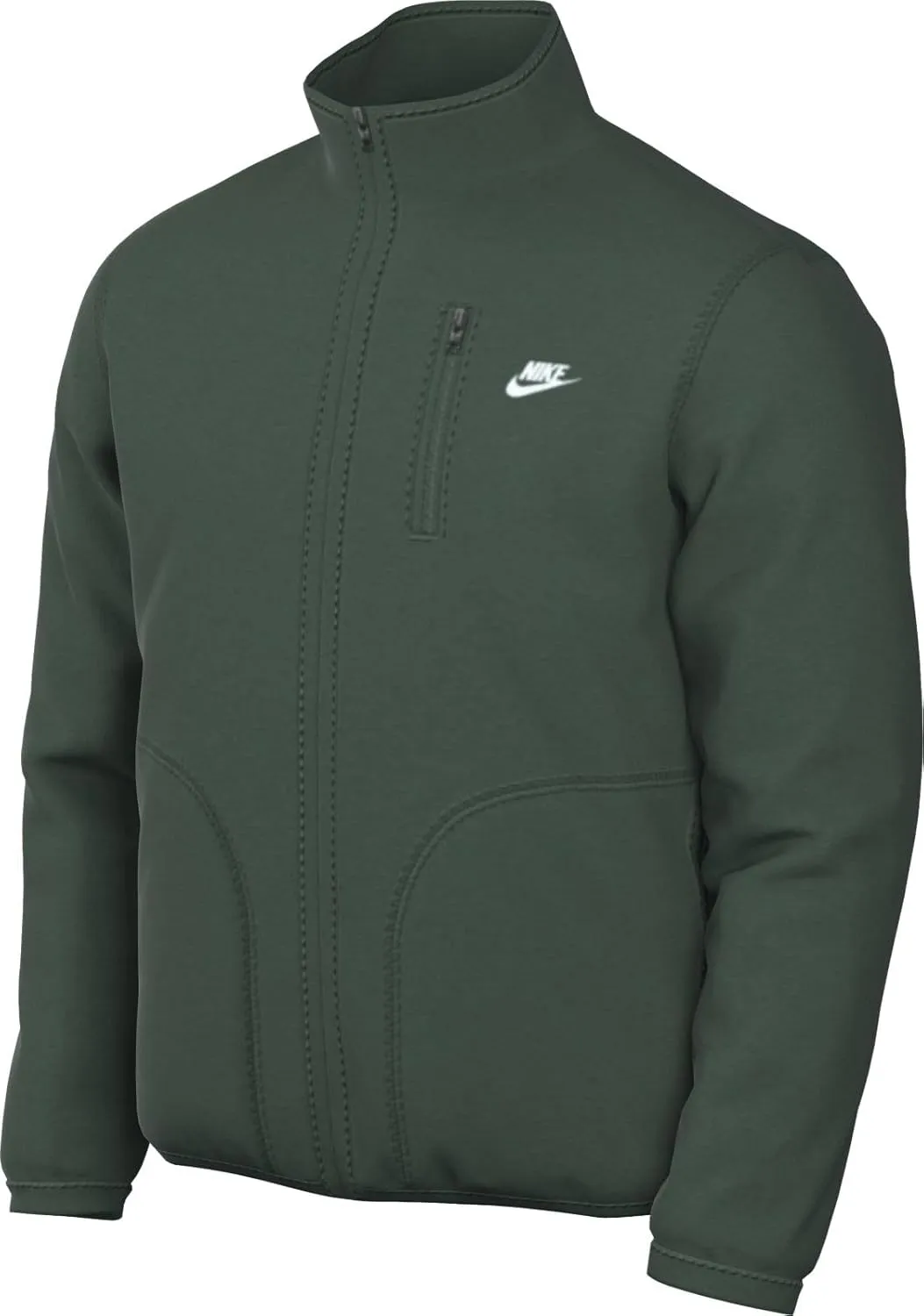 Nike Sportswear Club Men's Fleece Jacket (Fir/White, FZ0888-323)