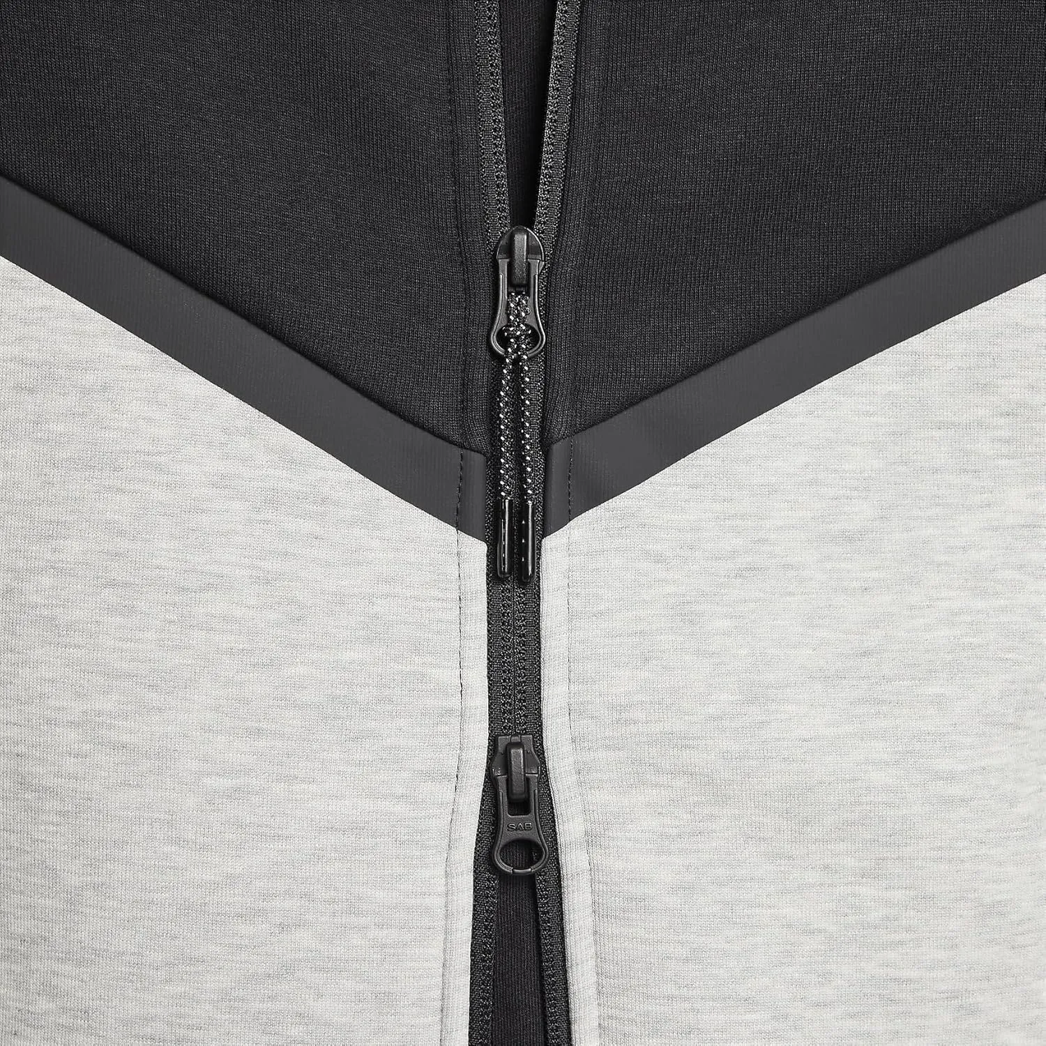 Nike Tech Men's Full-Zip Windrunner Hoodie (HV0949-011, Black/Dark Grey Heather/Black)
