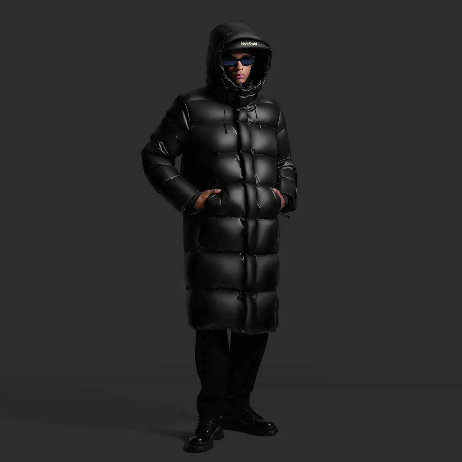 NoirGold Men's Winter Puffer Jacket - Goose Down, Thick Down Jacket, Sizes S-XXL.