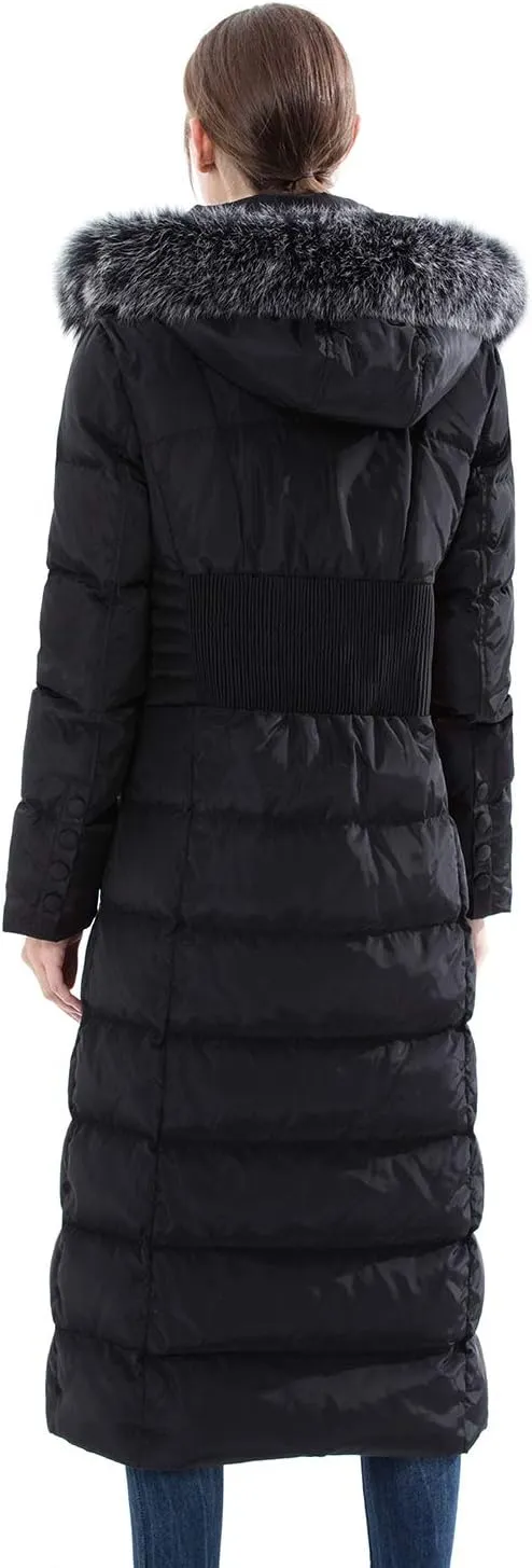 Obosoyo Women's Hooded Thickened Long Down Jacket Maxi Down Parka Puffer Coat