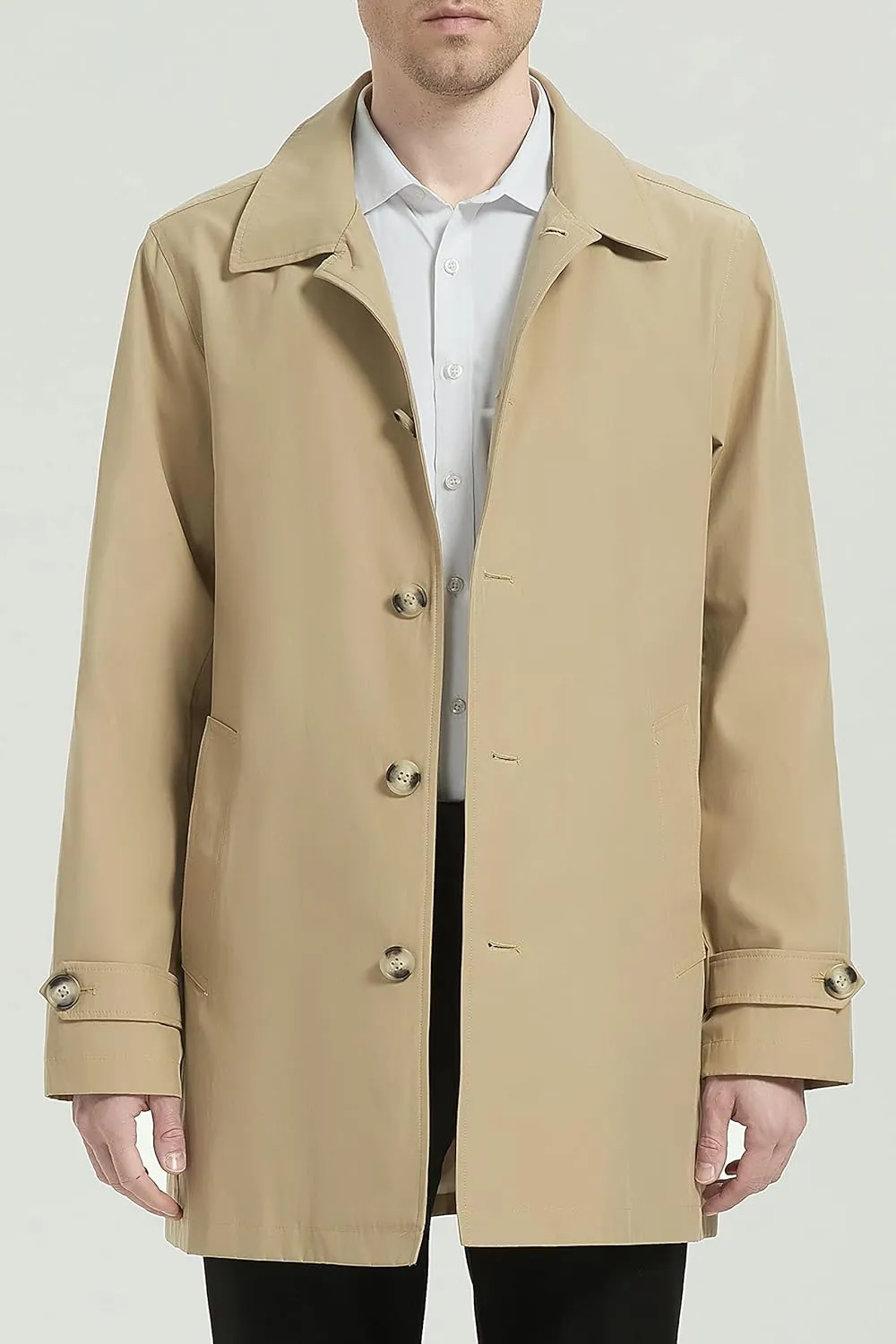 Orolay Men's Trench Coat Outwear with Classic Lapel Welt Pockets Casual Jacket