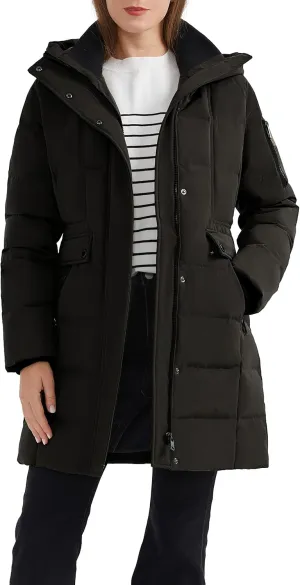 Orolay Women's Hooded Winter Down Coat Quilted Mid Length Puffer Jacket