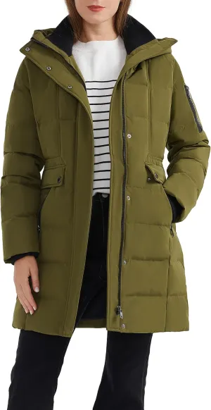 Orolay Women's Hooded Winter Down Coat Quilted Mid Length Puffer Jacket