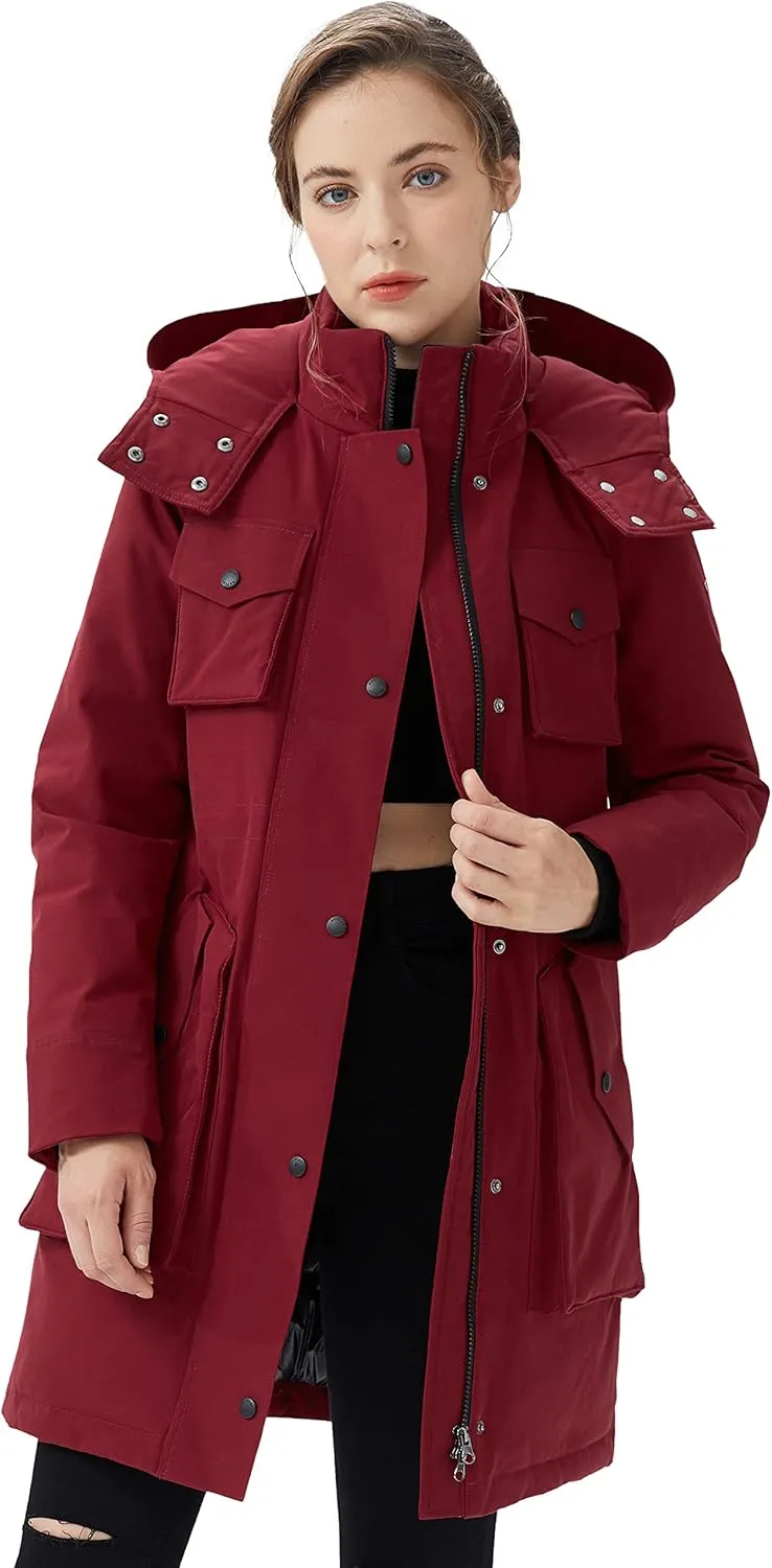 Orolay Women's Thicken Down Jacket Winter Parka Coat with Hood