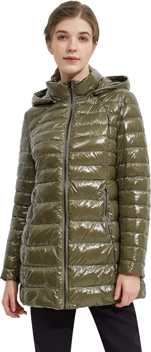Orolay Women's Thickened Winter Down Coat Packable Hooded Puffer Jacket