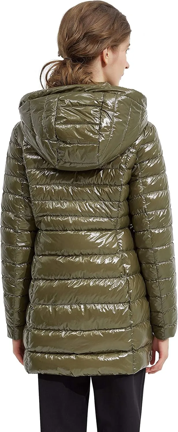 Orolay Women's Thickened Winter Down Coat Packable Hooded Puffer Jacket