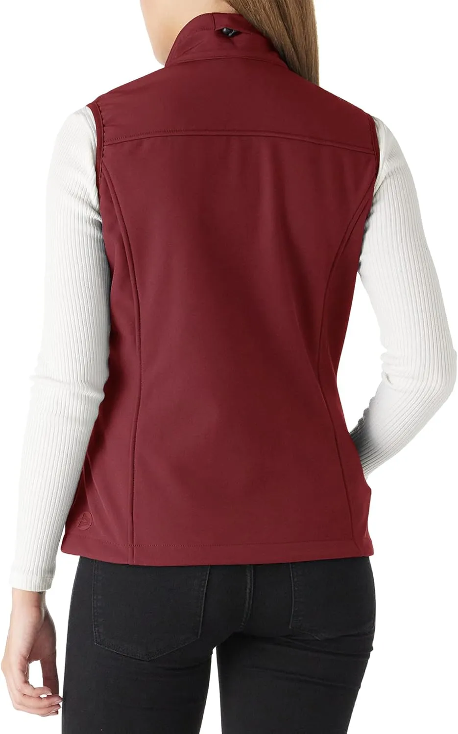 Outdoor Ventures Women's Lightweight Softshell Vest Windproof Fleece Lined Zip Up Sleeveless Jacket for Running Hiking Golf