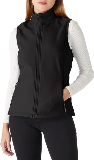 Outdoor Ventures Women's Lightweight Softshell Vest Windproof Fleece Lined Zip Up Sleeveless Jacket for Running Hiking Golf