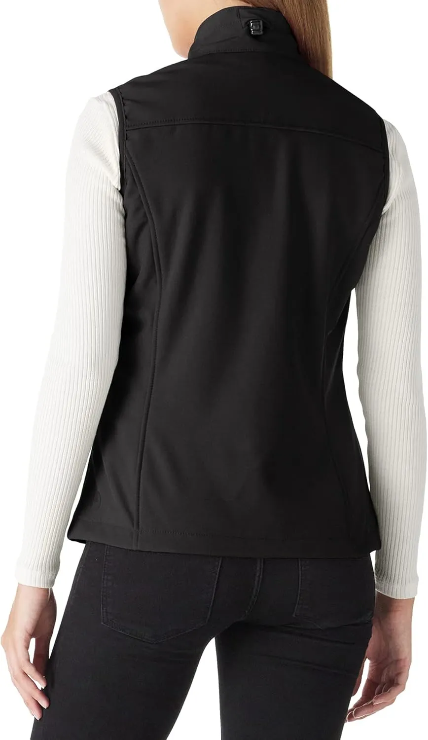 Outdoor Ventures Women's Lightweight Softshell Vest Windproof Fleece Lined Zip Up Sleeveless Jacket for Running Hiking Golf