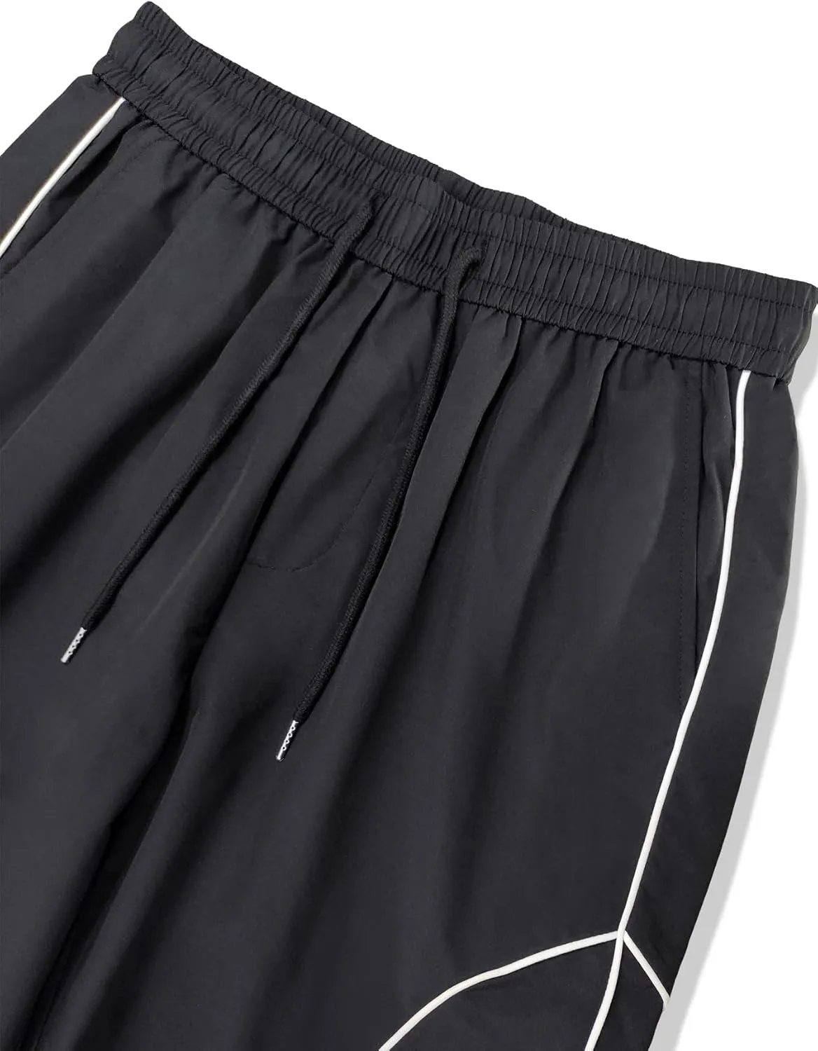 OYOANGLE Men's Cargo Track Pants Drawstring Elastic Waist Flap Pockets Hip Hop Baggy Harem Pants