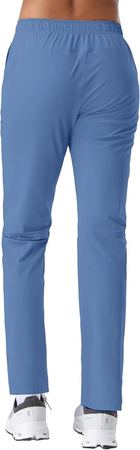 Pioneer Camp Women's Hiking Pants UPF 50  Elastic Waist Drawstring Ultra-Stretch Lightweight Outdoor Cargo Pants for Travel