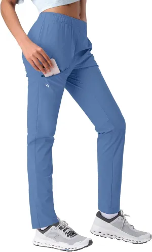 Pioneer Camp Women's Hiking Pants UPF 50  Elastic Waist Drawstring Ultra-Stretch Lightweight Outdoor Cargo Pants for Travel