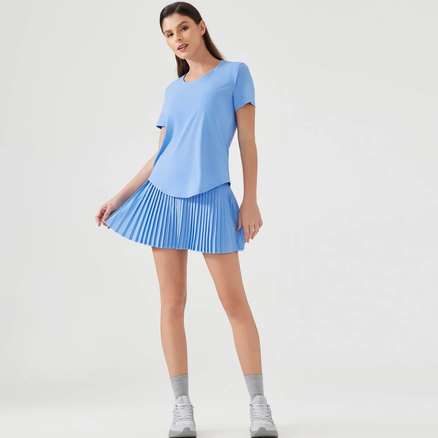 Pleated Tennis Skirts for Women High Waist Golf Skorts Workout Running Athletic Skirt with Pockets