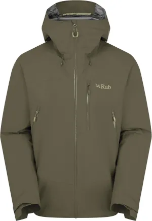 Rab Men's Downpour Mountain Jacket - Lightweight Waterproof Hooded Coat for Hiking & Trekking