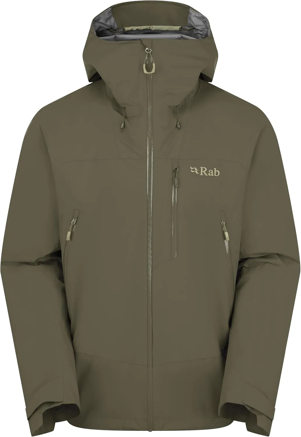 Rab Men's Downpour Mountain Jacket - Lightweight Waterproof Hooded Coat for Hiking & Trekking