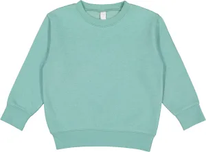 RABBIT SKINS Toddler Boy & Girl Fleece Long Sleeve Pullover Sweatshirt, Saltwater, 7T
