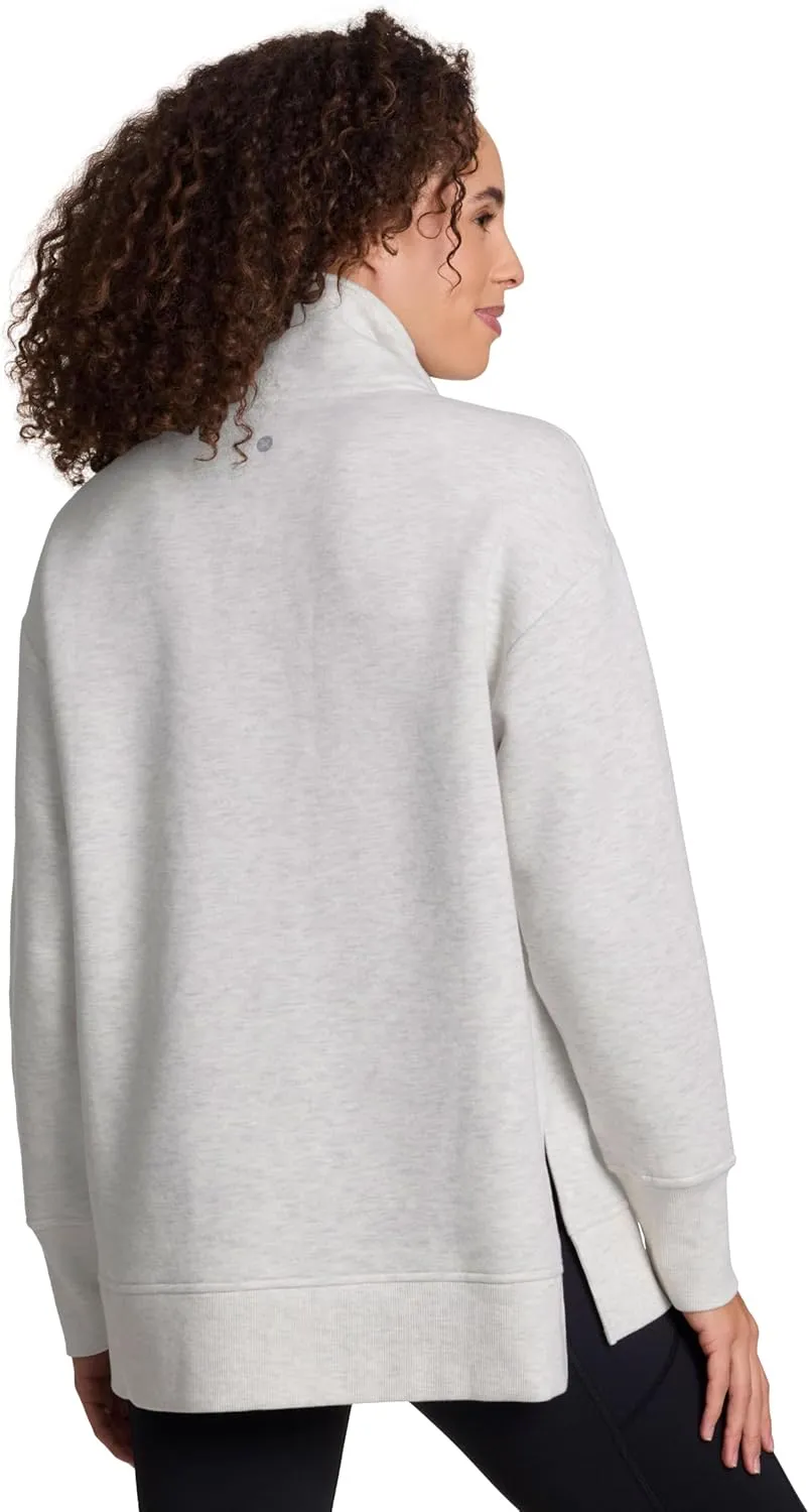 RBX Active Women's Lightweight Mock Neck Fleece 1/4 Zip Sweatshirt With Pockets