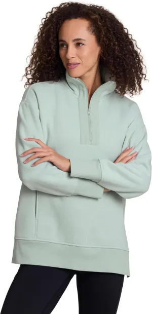 RBX Active Women's Lightweight Mock Neck Fleece 1/4 Zip Sweatshirt With Pockets