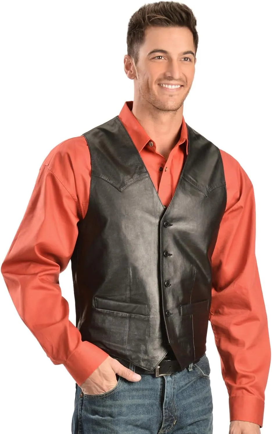 Scully Men's Lamb Leather Vest - 503-189