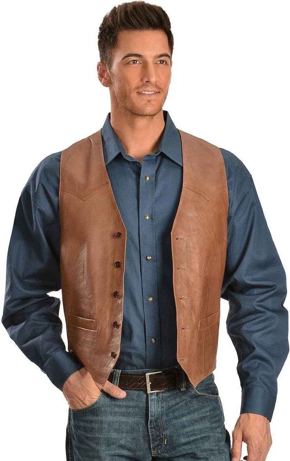 Scully Men's Lamb Leather Vest - 503-189