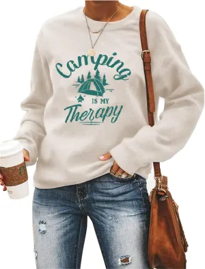 Sea Zaela Women Casual Fall Oversized Sweatshirts For Women Long Sleeve Tops Crewneack Cute Graphic Loose Fit Pullover