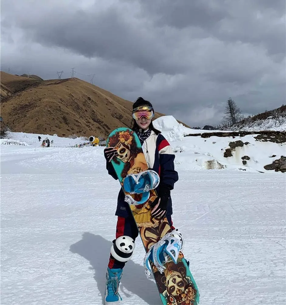 SEARIPE Women Ski Jacket and Pants Set Couples Windproof Ski Suits Mens Waterproof Two Piece Snowsuits for Winter Sports