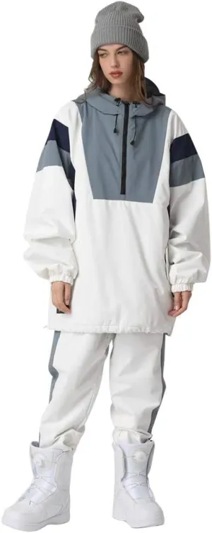 SEARIPE Women Ski Jacket and Pants Set Couples Windproof Ski Suits Mens Waterproof Two Piece Snowsuits for Winter Sports