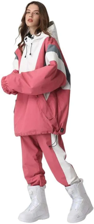 SEARIPE Women Ski Jacket and Pants Set Couples Windproof Ski Suits Mens Waterproof Two Piece Snowsuits for Winter Sports