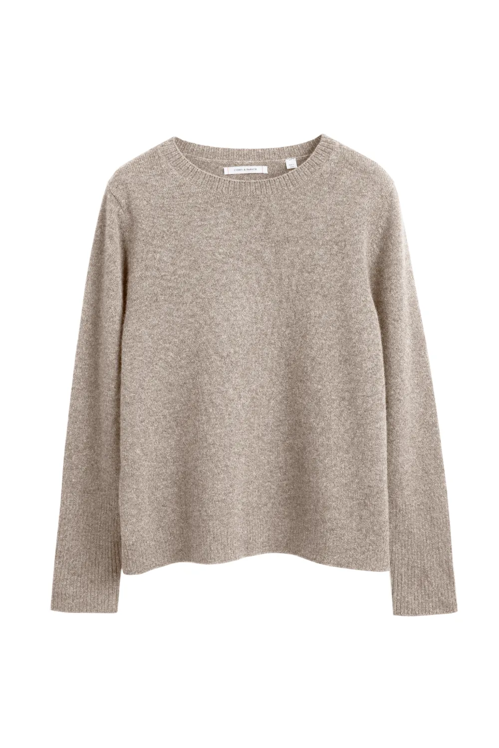 Soft-Truffle Pure Cashmere Boxy Sweater