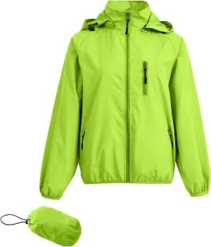 Spmor Women's Lightweight Waterproof Jacket Packable Windbreaker Running Coat