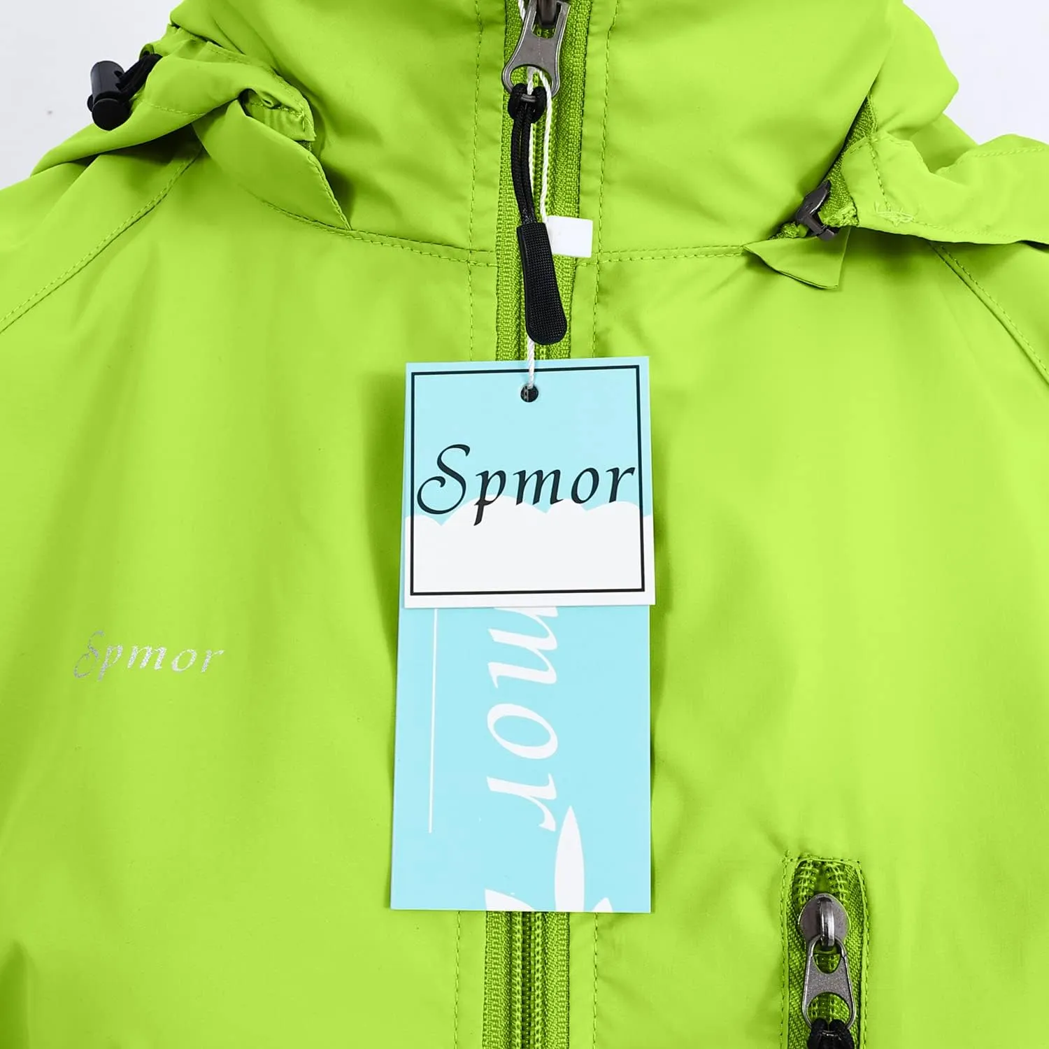 Spmor Women's Lightweight Waterproof Jacket Packable Windbreaker Running Coat