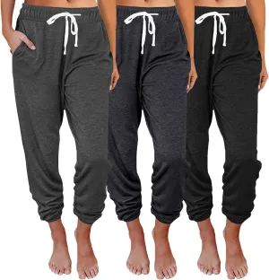 SUNBS 3 Packs Womens Sweatpants Baggy Comfy Lounge Pants Yoga Joggers Workout Pajamas Clothes Casual Fall Fashion 2025