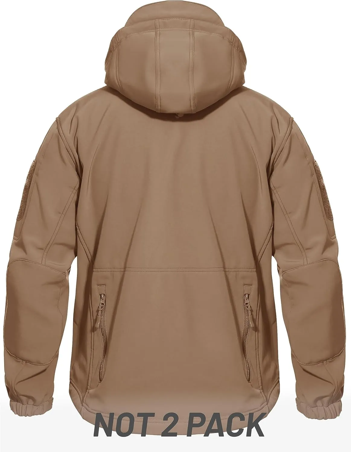 TACVASEN Men's Fleece Lined Tactical Jacket Waterproof Military Hoodie Winter Softshell Jacket Rain Coat Warm Hiking Hunting