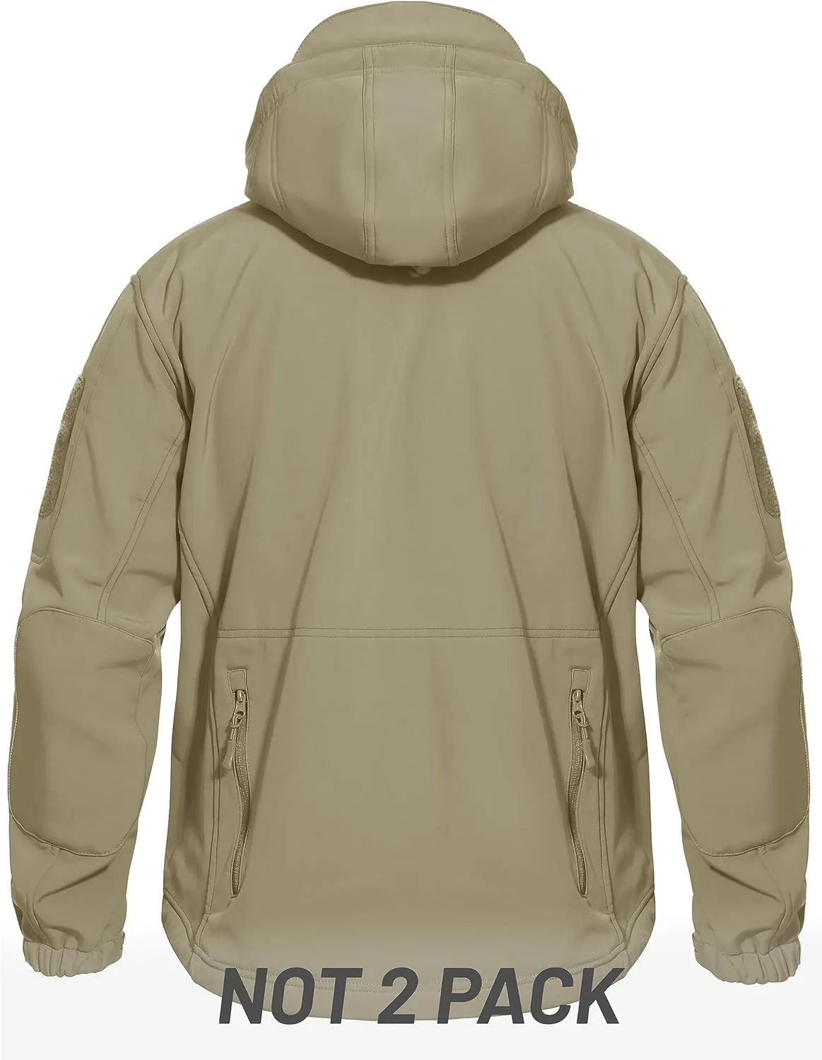 TACVASEN Men's Fleece Lined Tactical Jacket Waterproof Military Hoodie Winter Softshell Jacket Rain Coat Warm Hiking Hunting