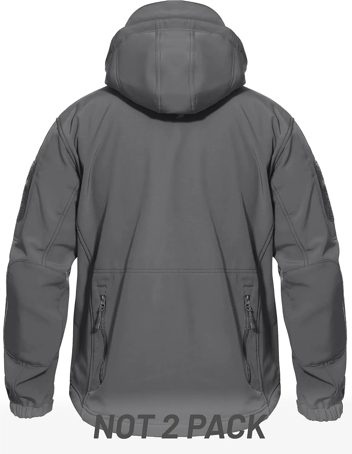 TACVASEN Men's Fleece Lined Tactical Jacket Waterproof Military Hoodie Winter Softshell Jacket Rain Coat Warm Hiking Hunting