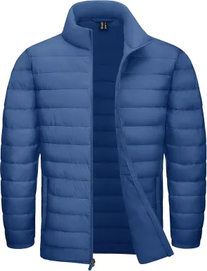 TACVASEN Puffer Jacket for Men Winter Warm Winter Lightweight Coat Water Repellent Windproof Insulated Jacket