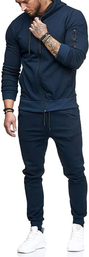 THWEI Mens Tracksuit 2 Piece Sweatsuit Sets Casual Hoodie Jogging Athletic Suits