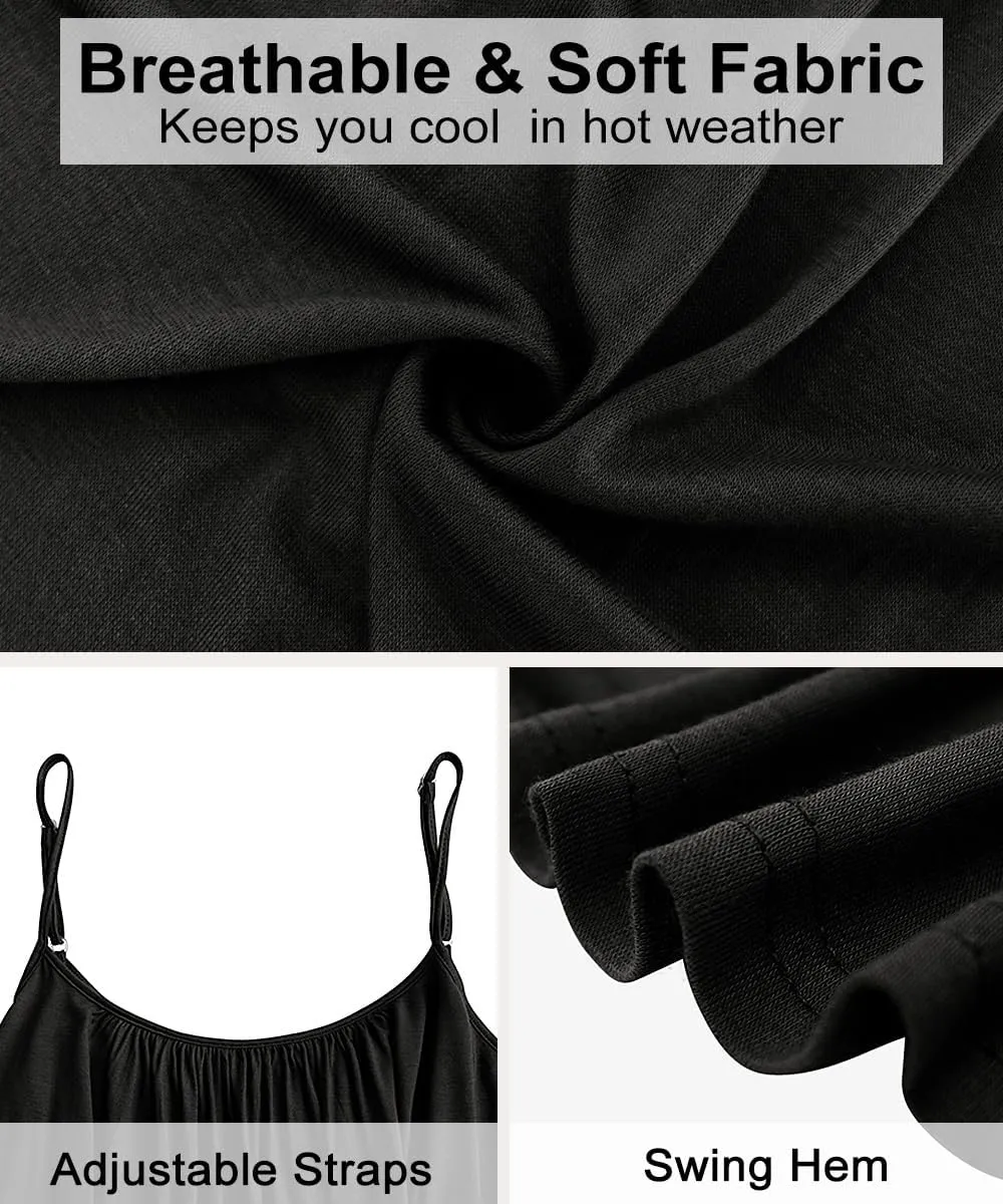 TIYOMI Plus Size Tank Tops for Women Adjustable Strap Cami Buttons V Neck Vest Holiday Suspenders Summer Camisole XL-5XL