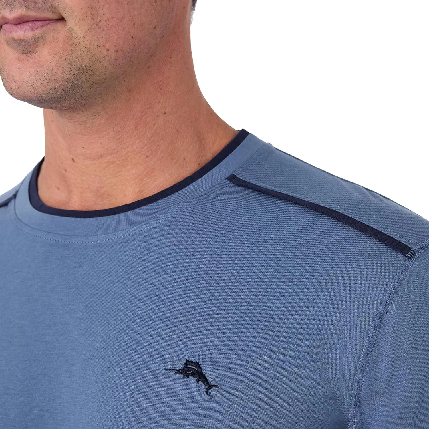 Tommy Bahama - Men's Essential T Shirt, Long Sleeve Crew Neck Cotton Blend Top for Sleep or Lounge